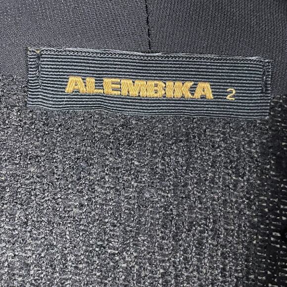 Alembika Coco Evening Jacket Black Shimmer Cardigan Open Front Sz M US - Picture 6 of 8